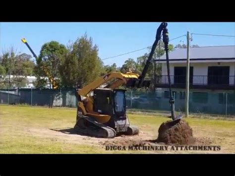 how deep can a skid steer dig|deep hole drilling skid steer.